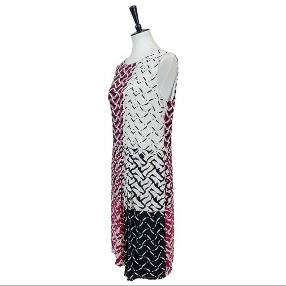 Donna Morgan Pea in the Pod Women's Maternity Black Pink Geo Print Size Large - Picture 4 of 13